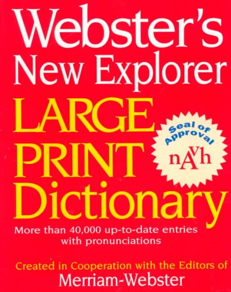 Webster's New Explorer Large Print Dictionary cover