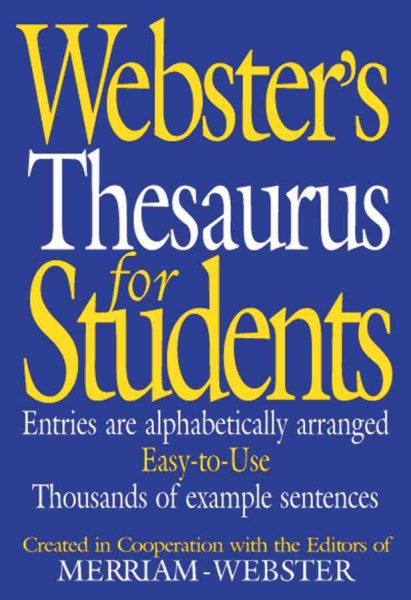 Webster's Thesaurus for Students cover