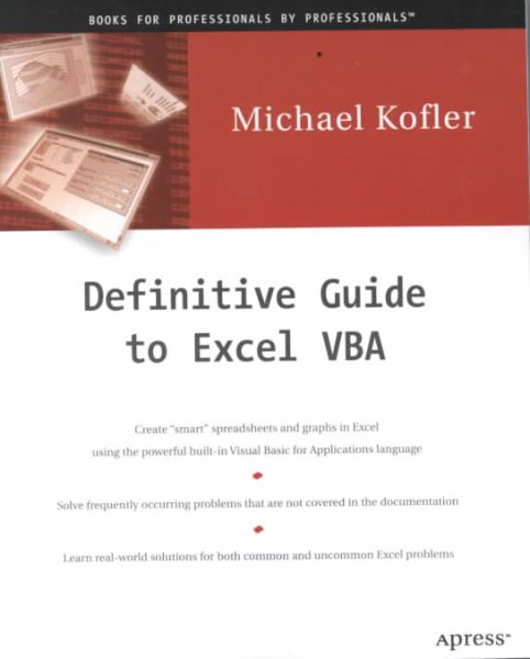 Definitive Guide to Excel VBA cover