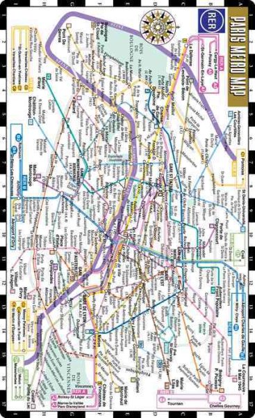 Streetwise Paris Metro Map - Laminated Subway Paris Map & RER System for Travel - Pocket Size