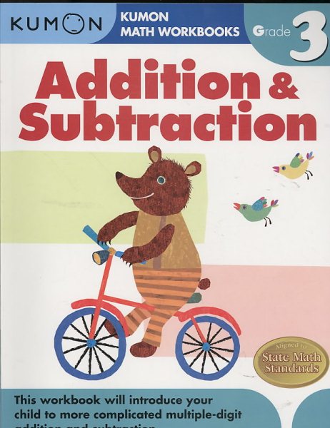 Grade 3 Addition & Subtraction (Kumon Math Workbooks) cover