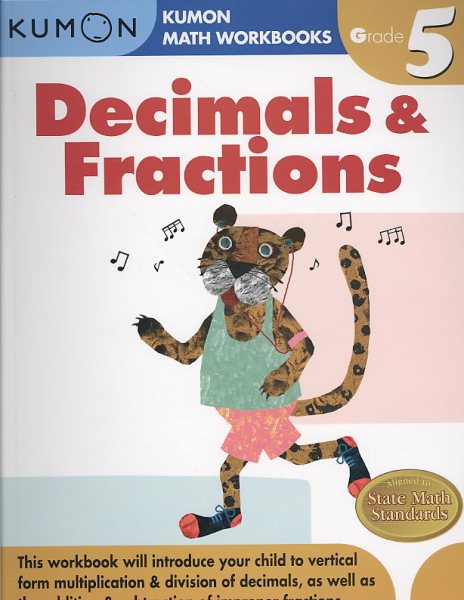 Grade 5 Decimals & Fractions (Kumon Math Workbooks) cover