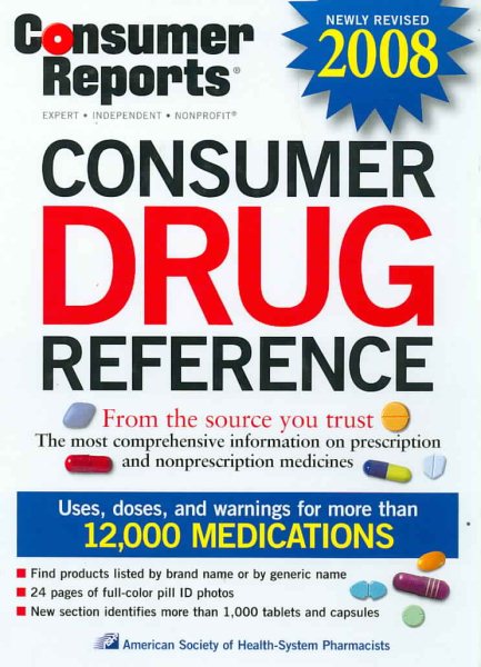 Consumer Drug Reference 2008 (Consumer Drug Reference (Hardcover)) cover