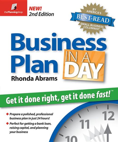Business Plan in a Day: Get It Done Right, Get It Done Fast cover