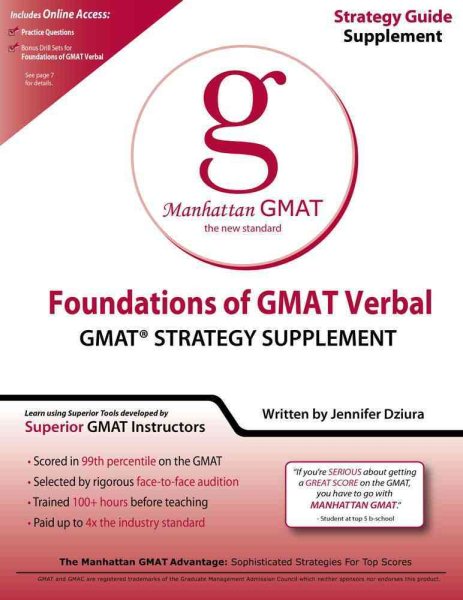 Foundations of GMAT Verbal (Manhattan GMAT Preparation Guide: Foundations of Verbal) cover