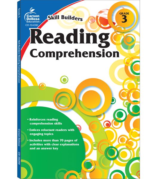 Carson Dellosa | Skill Builders Reading Comprehension Workbook | 3rd Grade, 80pgs cover