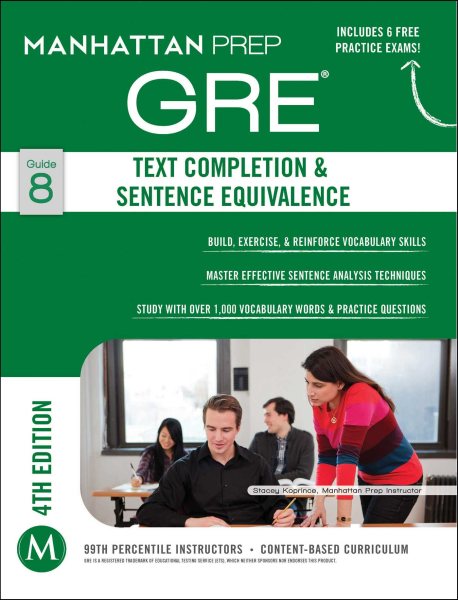 GRE Text Completion & Sentence Equivalence (Manhattan Prep GRE Strategy Guides) cover