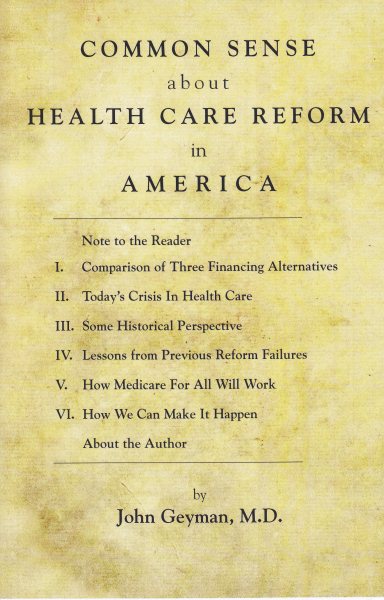 Common Sense About Health Care in America cover