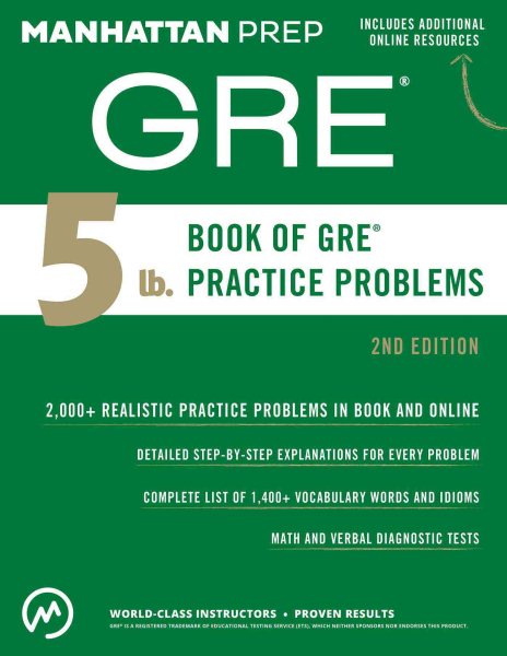 5 lb. Book of GRE Practice Problems (Manhattan Prep 5 lb Series) cover
