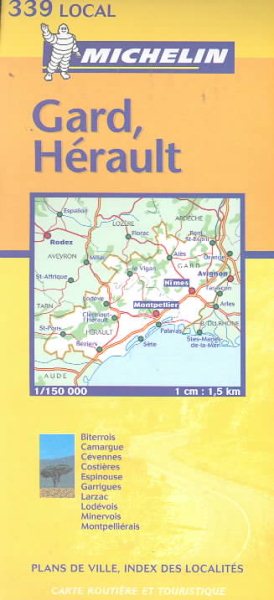 Michelin Gard, Herault: Includes Plans for Nimes, Montpellier (French Edition) cover