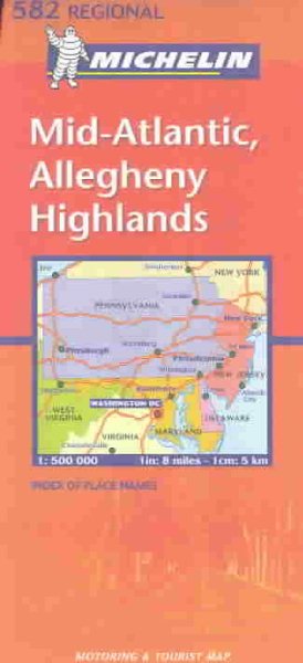 Michelin Mid-Atlantic, Allegheny Highlands cover