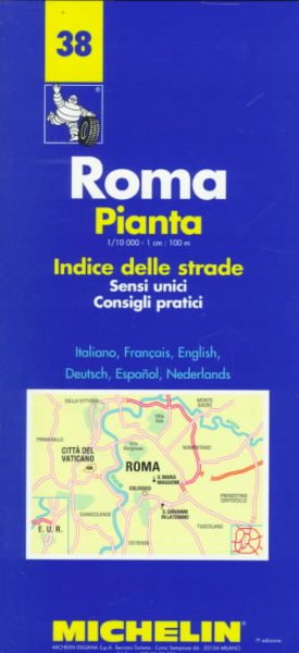 Michelin Rome Street Map No. 38 (Michelin Maps & Atlases) cover