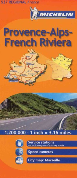 Michelin Map France: Provence French Riviera 527 (Maps/Regional (Michelin)) (English and French Edition) cover