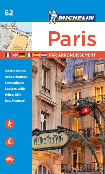 Michelin Paris by Arrondissements Pocket Atlas #62 (Michelin Map & Guide Series) cover
