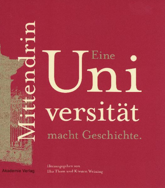 Mittendrin. Eine Universität macht Geschichte (German Edition) cover
