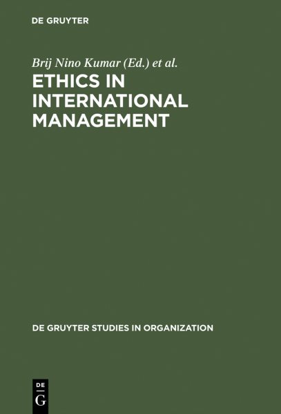 Ethics in International Management (de Gruyter Studies in Organization, 84) cover