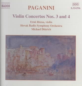 Paganini: Violin Concertos, Nos. 3 and 4 cover