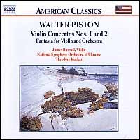 Piston: Violin Concertos Nos. 1 and 2; Fantasia Concertos cover