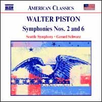 Piston: Symphonies Nos. 2 and 6 cover