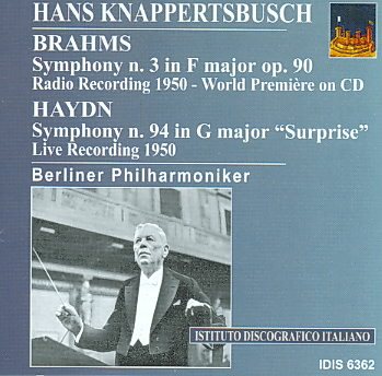 Symphony 3 in F / Symphony 94 in G cover