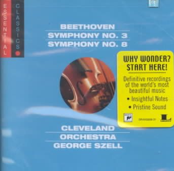 Beethoven: Symphony, Nos. 3 & 8 (Essential Classics) cover