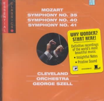 Mozart: Symphony No. 35, 40, 41 (Essential Classics) cover