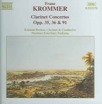 Krommer: Clarinet Concertos in E flat, Opp. 36 and 91 / Concerto in E flat for Two Clarinets, Op. 35. cover