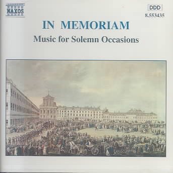 In Memoriam: music for solemn occasions cover