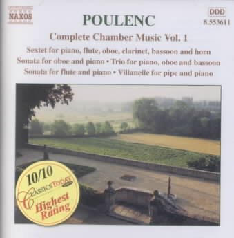 Complete Chamber Music, Vol. 1: Sextet for piano & winds / Sonata for oboe & piano / Trio for piano, oboe & bassoon /  Sonata for flute & piano / Villanelle cover