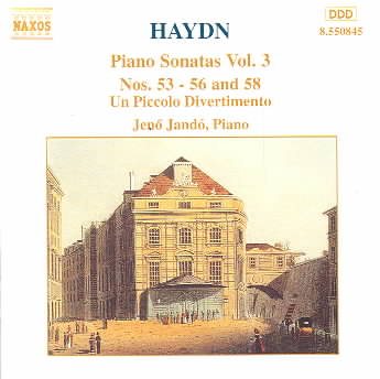 Haydn: Piano Sonatas, Vol. 3, Nos. 53 - 56 and 58 / Un Piccolo Divertimento cover