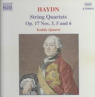 Haydn: String Quartets, Op. 17, Nos. 3, 5 and 6 cover