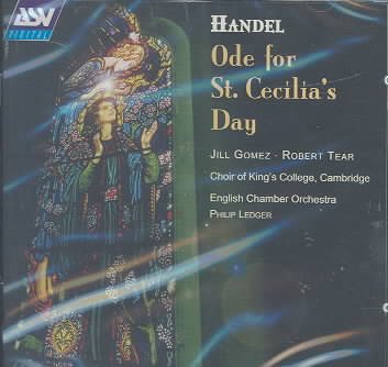 Handel: Ode for St. Cecilia's Day cover