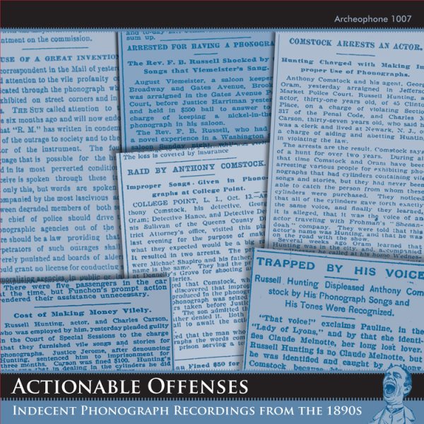Actionable Offenses: Indecent Phonograph Recordings from the 1890s cover