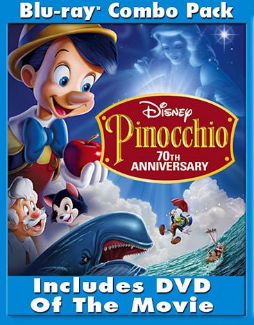Pinocchio (Two-Disc 70th Anniversary Platinum Edition Blu-ray/DVD Combo + BD Live) [Blu-ray] cover