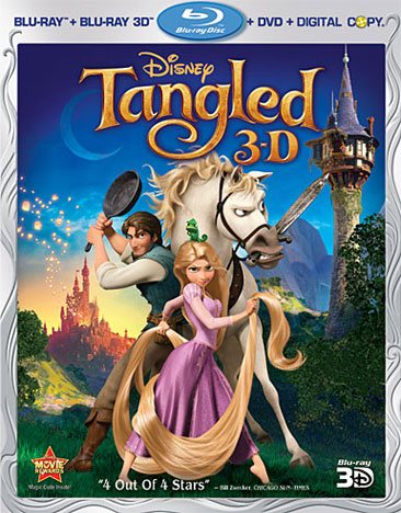 Tangled (Four-Disc Combo: Blu-ray 3D / Blu-ray / DVD / Digital Copy) [3D Blu-ray] cover