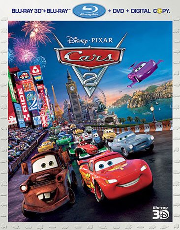 Cars 2 (Five-Disc Combo: Blu-ray 3D / Blu-ray / DVD / Digital Copy) [3D Blu-ray] cover