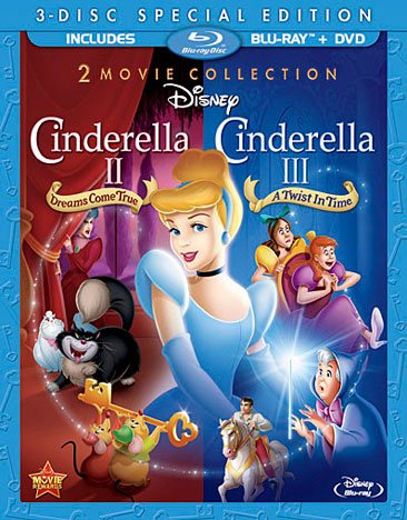 Cinderella II: Dreams Come True / Cinderella III: A Twist In Time [Blu-ray] cover
