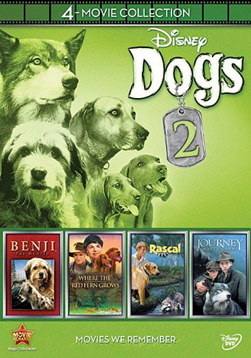 Disney 4-Movie Collection: Dogs 2 (Journey Natty Gan /Rascal / Benji  the Hunted / Where the Red Fern Grows)