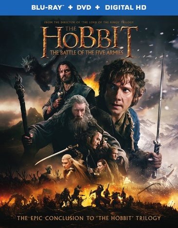 The Hobbit: The Battle of the Five Armies (Blu-ray + Downloadable Digital HD UltraViolet Code) cover