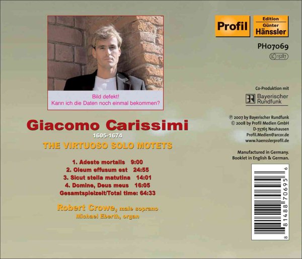 Carissimi: Virtuoso Soprano Motets cover