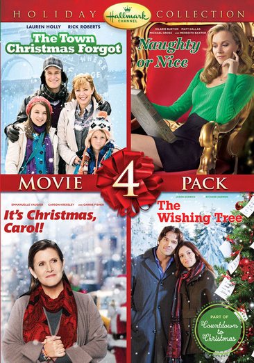 Hallmark Holiday 4 Pack DVD Set - Naughty or Nice, Its Christmas Carol, The Wishing Tree, The Town That Christmas Forgot