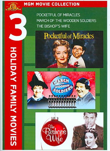 MGM Movie Collection: Three Holiday Family Movies (Pocketful of Miracles / March of the Wooden Soldiers / The Bishop's Wife) cover