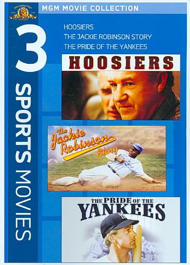 Hoosiers / The Jackie Robinson Story / Pride of the Yankees cover