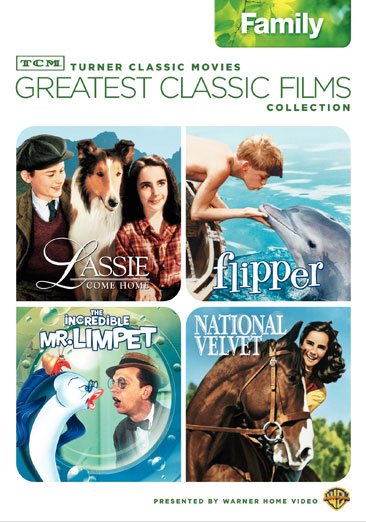 TCM Greatest Classic Films Collection: Family (Lassie Come Home / Flipper 1963 / The Incredible Mr. Limpet / National Velvet) cover