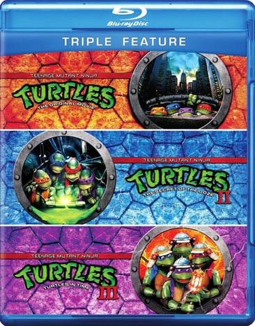 Teenage Mutant Ninja Turtles / Teenage Mutant Ninja Turtles II: The Secret of the Ooze / Teenage Mutant Ninja Turtles III: Turtles in Time (Triple Feature) [Blu-ray] cover