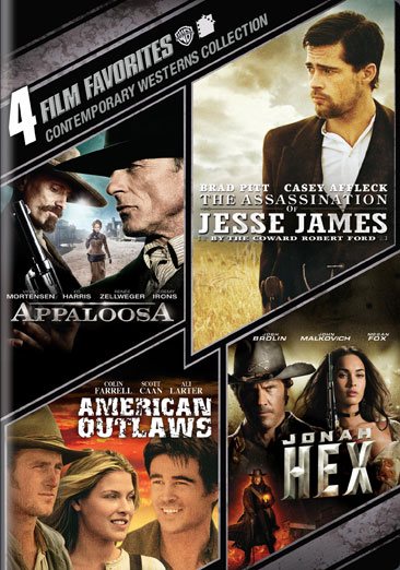 4 Film Favorites: Contemporary Westerns (The Assassination of Jesse James, Appaloosa, American Outlaws, Jonah Hex) cover