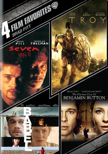 4 Film Favorites: Brad Pitt (The Curious Case Of Benjamin Button, Babel, Troy, Seven) cover
