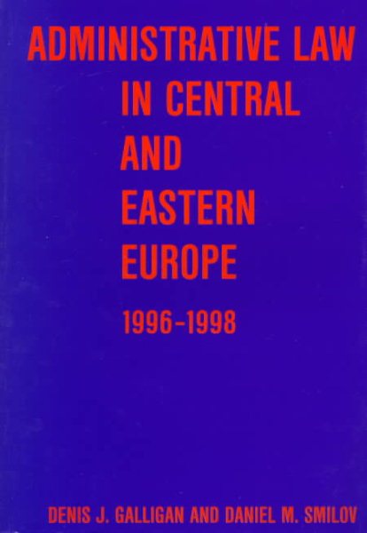 Administrative Law in Central and Eastern Europe cover