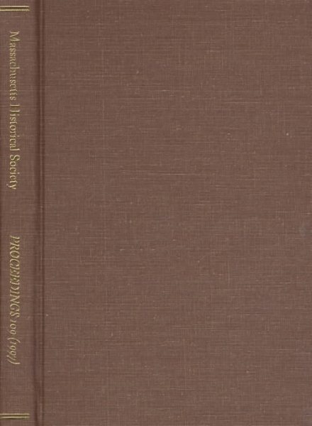 Proceedings of the Massachusetts Historical Society 1997 cover